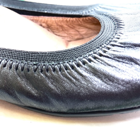 Abeo Bio System Tia Ballet Flats Womens 8.5 N Black Leather Slip On Shoes Arch - Picture 4 of 9